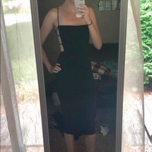 NWT. Black Midi Dress.